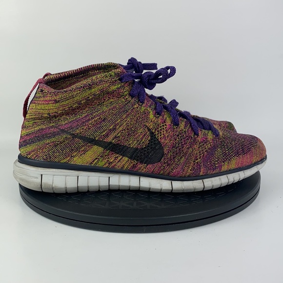 Nike Free Flyknit Chukka 'Multicolor Fireberry' 639700-501 Men's Size 10 - Picture 4 of 12